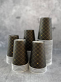 Стакан паперовий одноразовий 250 мл (уп-50 шт), паперовий кольоровий стакан для гарячих напоїв, кави, чаю