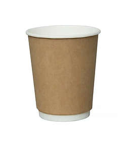 Стакан паперовий двошаровий крафт 250 мл, 15 шт/уп