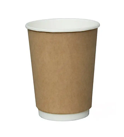 Стакан паперовий двошаровий крафт 340 мл, 15 шт/уп