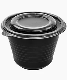 Супниця чорна + прозора кришка (750мл) 480шт