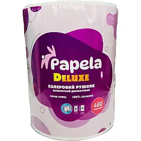 Рушник паперовий Papela Deluxe 480 відривів (58 м) (12 шт/мішок)