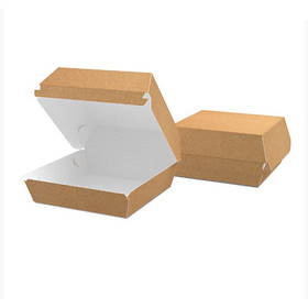 Упаковка для бургера 11х11х7см Крафт М собрана 100 шт.