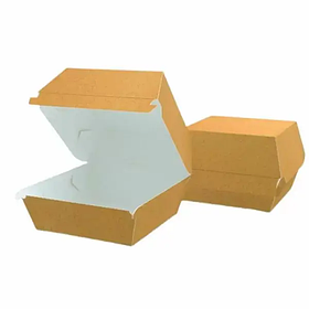 Упаковка для бургера 12х12х9см Крафт собрана 100 шт.