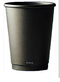 Стакан паперовий двошаровий blak+black 400 мл, 15 шт/уп