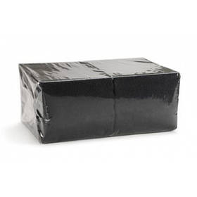 Серветки паперові Дабл Пак інтенсив "ЧОРНІ", 33х33 см, 2 шари, 200 шт / Уп.