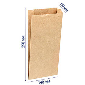 Пакет паперовий САШЕ еко-крафт 29х14х5 100шт