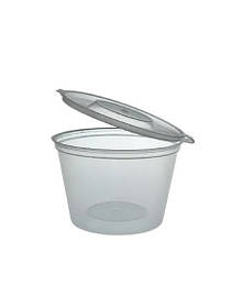 Соусник круглий PP з кришкою 120мл напівпрозорий, упаковка 50 шт