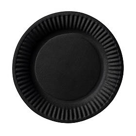 Паперова Тарілка 23 см. Чорна 100шт
