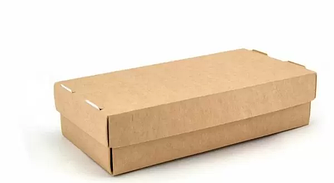 Упаковка паперова для суші 200*140*50 мм крафт з ламінацією