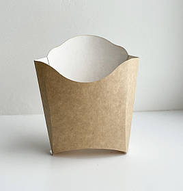 Картонна упаковка для картоплі фрі мала 90грам 100*90*40. 50 шт