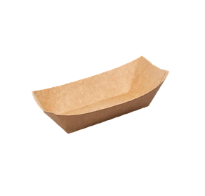 Тарілка човник паперова мала 170*130*40, крафт, 100 шт/уп