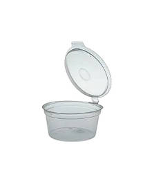 Соусник круглий PP з кришкою 30мл напівпрозорий, упаковка 40 шт