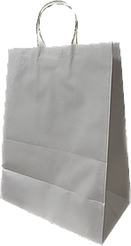 Пакет паперовий 80g білий з ручкою 280х190х120 50шт