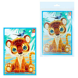 Пазли м'які А5 "Малюк зможе. Тигреня" VT1103-93 "Vladi Toys", в пакеті
