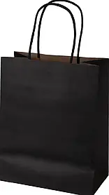 Пакет з крученими ручками Чорний (280х190х120) 50шт