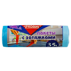 Пакети для сміття 35Х15 Prodom із затяжками