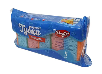 Губка кухонна пориста "Супер піна" ТМ "Super Bubble" 5 шт