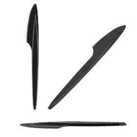 Ніж пластиковий чорний 18 см Преміум