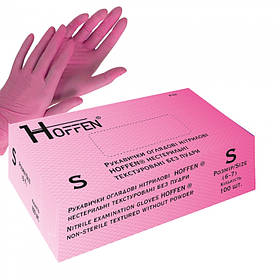Нітрилові рукавички , розмір S , рожеві (100шт/уп)