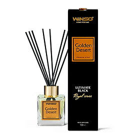 Аромадифузор з деревʼяними паличками Winso Ultimate Black “Golden Desert”, 100 мл