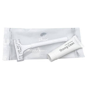 Набір для гоління Pearl 2 леза/10 мл, одноразовий для готелів