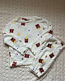 Махрова жіноча піжама білого кольору з ведмедиками, універсальний розмір S–M, фото 9