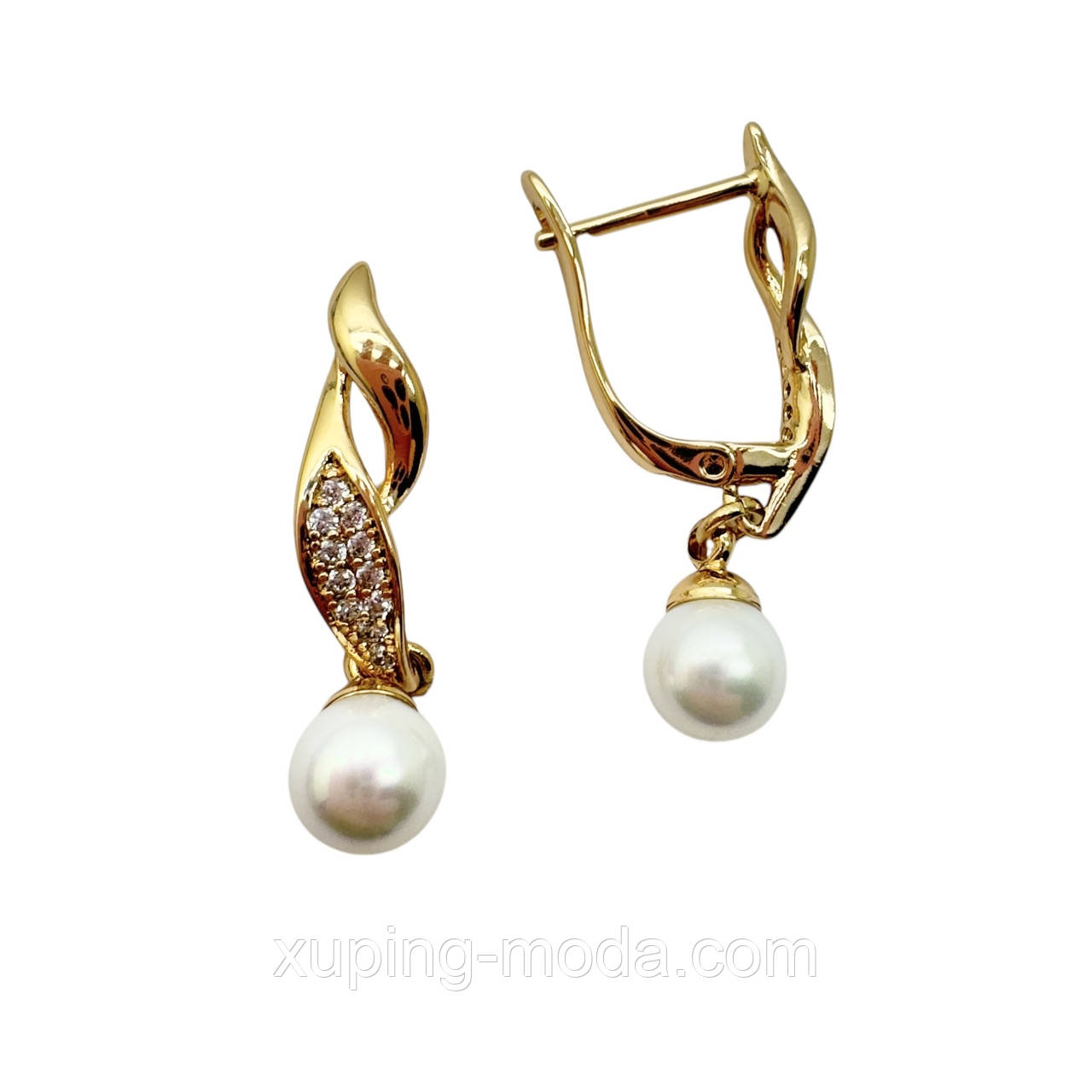 Сережки xp оптом. 25 мм. 18к, фото 1