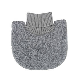 Манішка тепла дитяча двошарова фліс і хутро від двох років Тедді one size Talvi сірий