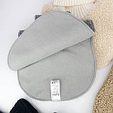 Манішка тепла дитяча двошарова фліс і хутро від двох років Тедді one size Talvi сірий, фото 2