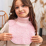 Манішка тепла дитяча двошарова фліс і хутро від двох років Тедді one size Talvi сірий, фото 3