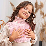 Манішка тепла дитяча двошарова фліс і хутро від двох років Тедді one size Talvi сірий, фото 4