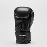 Боксерські рукавиці Leone GN383, Чорні, 8 унцій (227г.) для спортсменів 7-9 років до 50 кг + капа, фото 4