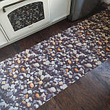 Килимок-доріжка ПВХ для ванної — малюнок галька, 65 см, на відріз, фото 2