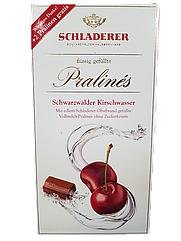 Шоколадні цукерки Schladerer Pralines з вишневим лікером Kirschwasser у молочному шоколаді 150 г