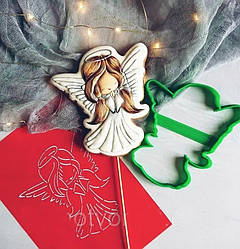 Вирубка для пряника пластикова Янгол 26, 13 см