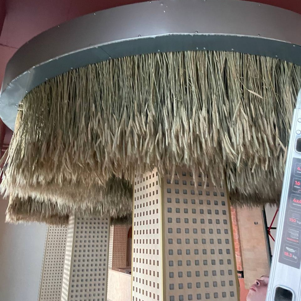 Декоративне оформлення з натуральної соломи для інтер’єру та фотозон Ручна робота, фото 1