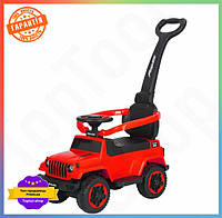 TS Каталка-толокар Spoko з батьківською ручкою TOP NOW червоний для дітей іграшка для прогулянок і розвитку SHT55_Q