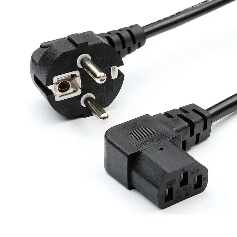 Кабель живлення комп'ютерний Atcom 0,75 мм 1,8 м кутовий 90 град., фото 1