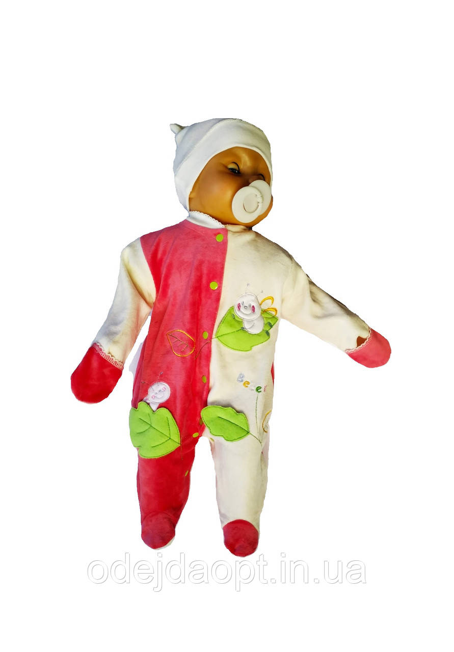 Чоловічок інтерлок із вишивкою для дівчинки