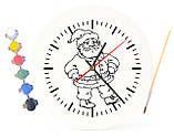 Дитячий набір для творчості годинник розмальовка Санта-Клаус 30 см (Г0065), фото 4