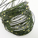 Гірлянда Роса 1500 LED довжина 150 м з пультом від USB зелена нитка, теплий, фото 5