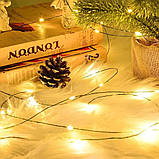 Гірлянда Роса 1500 LED довжина 150 м з пультом від USB зелена нитка, теплий, фото 6