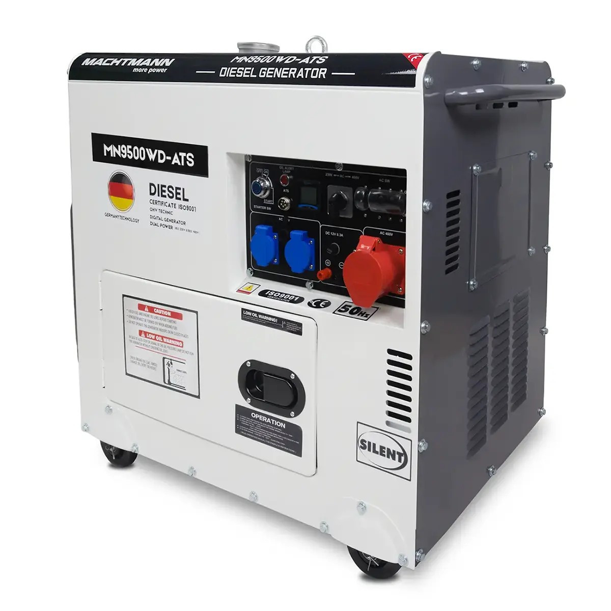 Генератор трифазний дизельний Machtmann MN9500WD-ATS 400V, 9.4 kVA (DualPower)