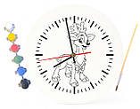 Дитячий набір для творчості годинник розмальовка Новорічний олень 30 см (Г0066), фото 3