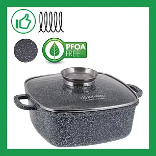 Каструля-казан 4.4 л Edenberg 24 см із гранітним антипригарним покриттям із литого алюмінію, фото 1