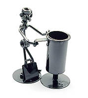 Подставка под ручки визитница металл техно арт почта настольная органайзер 165x145x70 мм