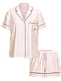 Піжама Victoria's Secret Glazed Satin Short Pajama Set (PINK ICONIC STRIPES), XS, фото 3