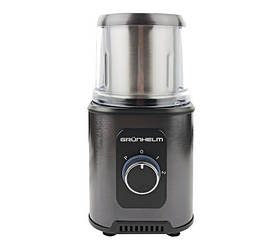 Кавомолка GС-4511S Grunhelm роторна електрична 450 Вт з регулюванням степені помелу механічна чорна