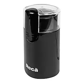 Кавомолка Reca RCG180 з металевим корпусом 3 ступені помелу 180 Вт електрична роторна чорна