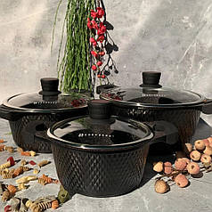 Каструля казан з антипригарним мармуровим покриттям 6.0 л 28 см Edenberg EB-16203 Казан з литого алюмінію